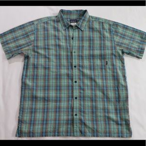 Patagonia Men's XL Casual Dress Shirt Teal Blue